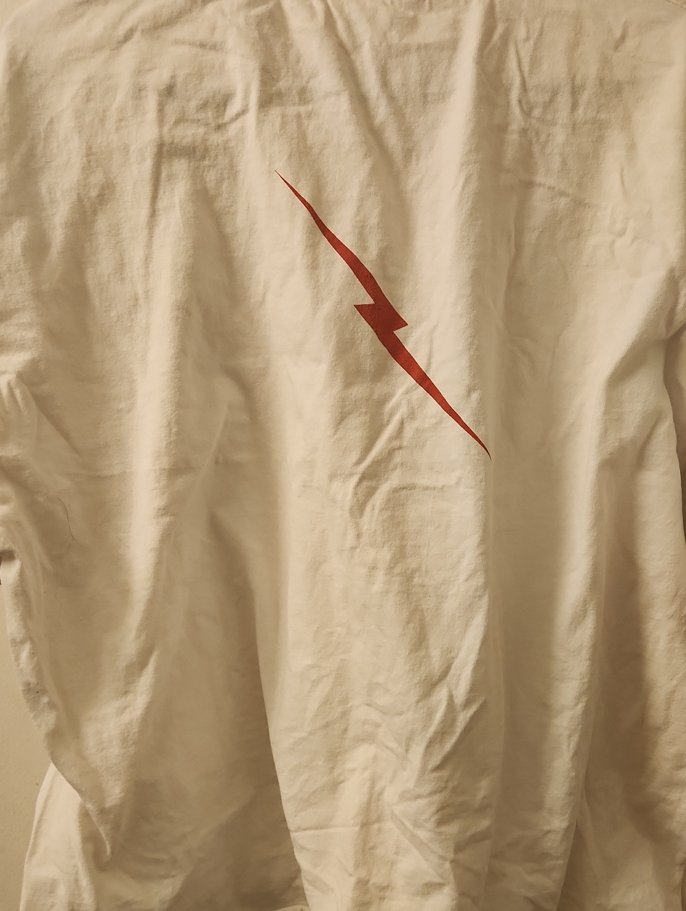 White & Red 'FLASH' Graphic Ringer Tee - Picture 6 of 6